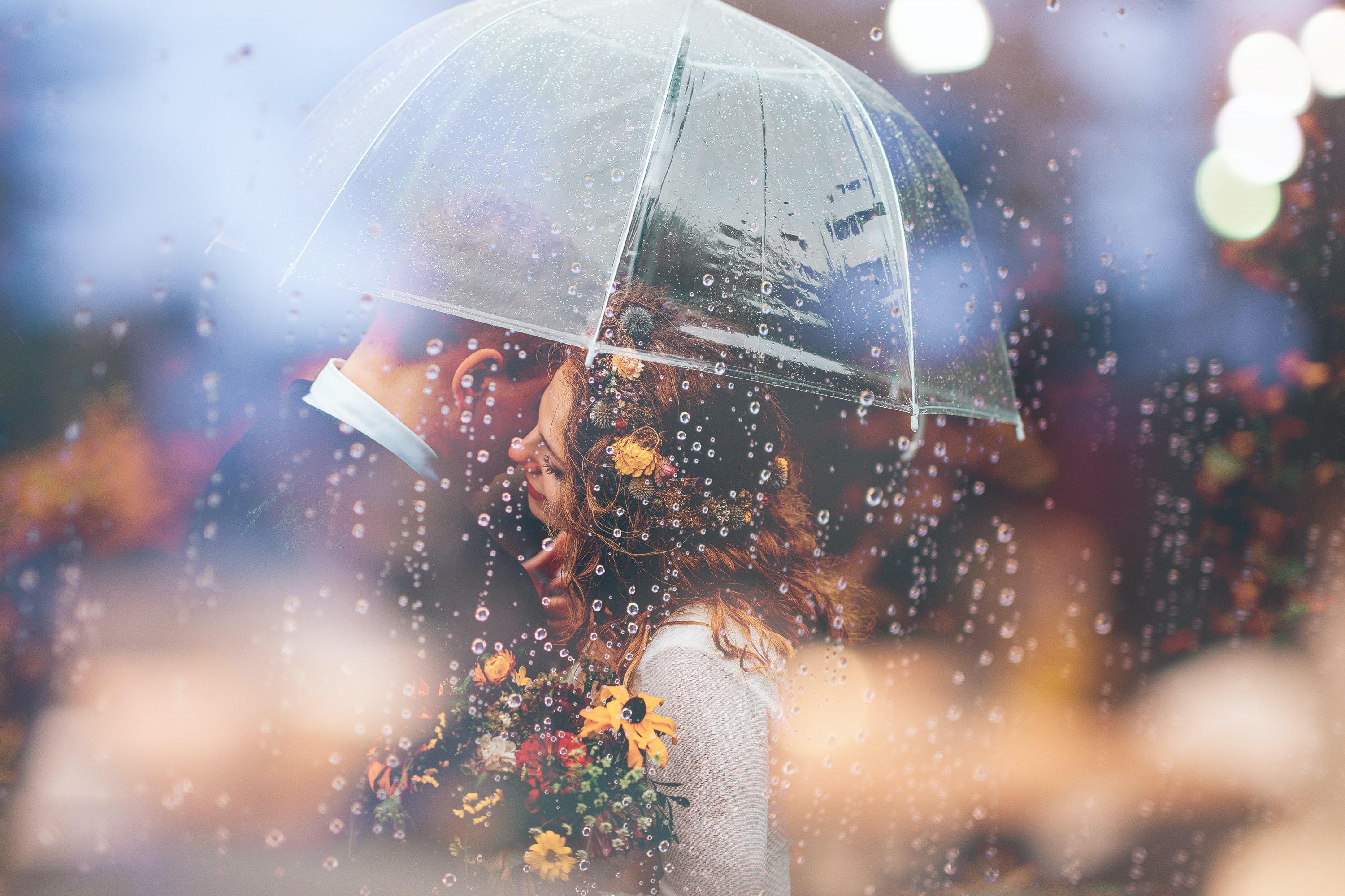 How to Get Gorgeous Wedding Photos in the Rain