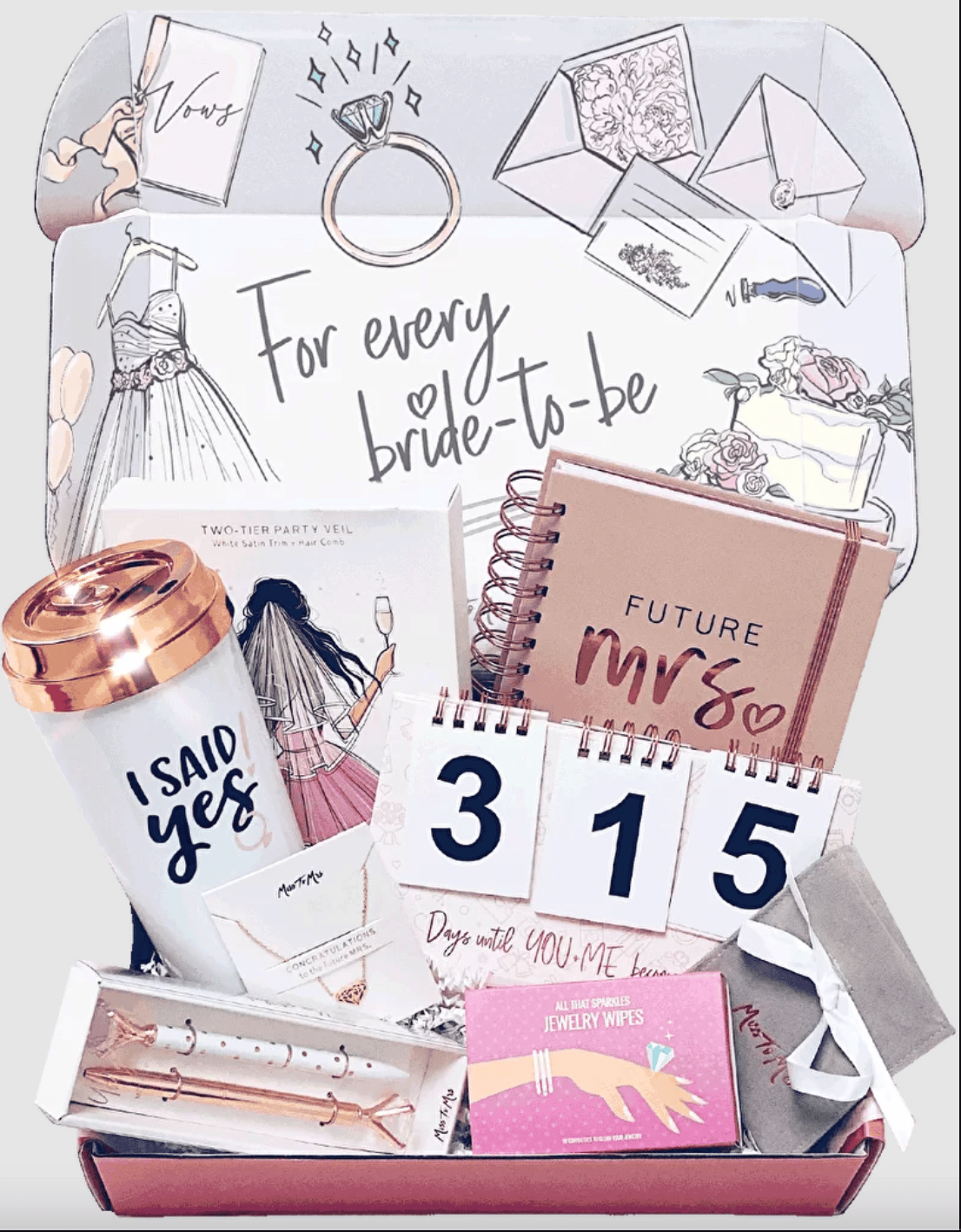Miss to Mrs. Bride-to-be Subscription Box via Miss to Mrs.