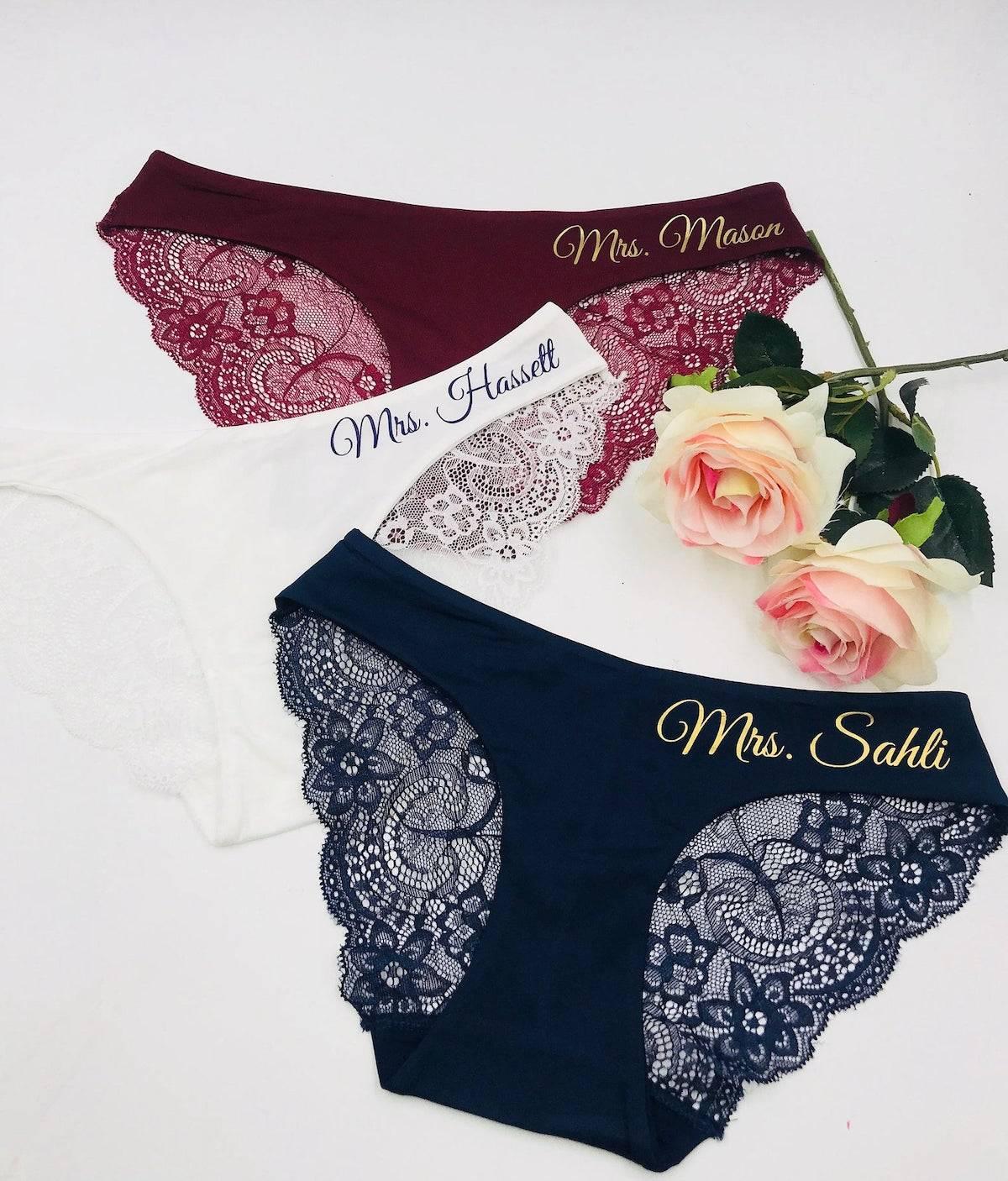 Personalized Bridal Panties via Etsy
