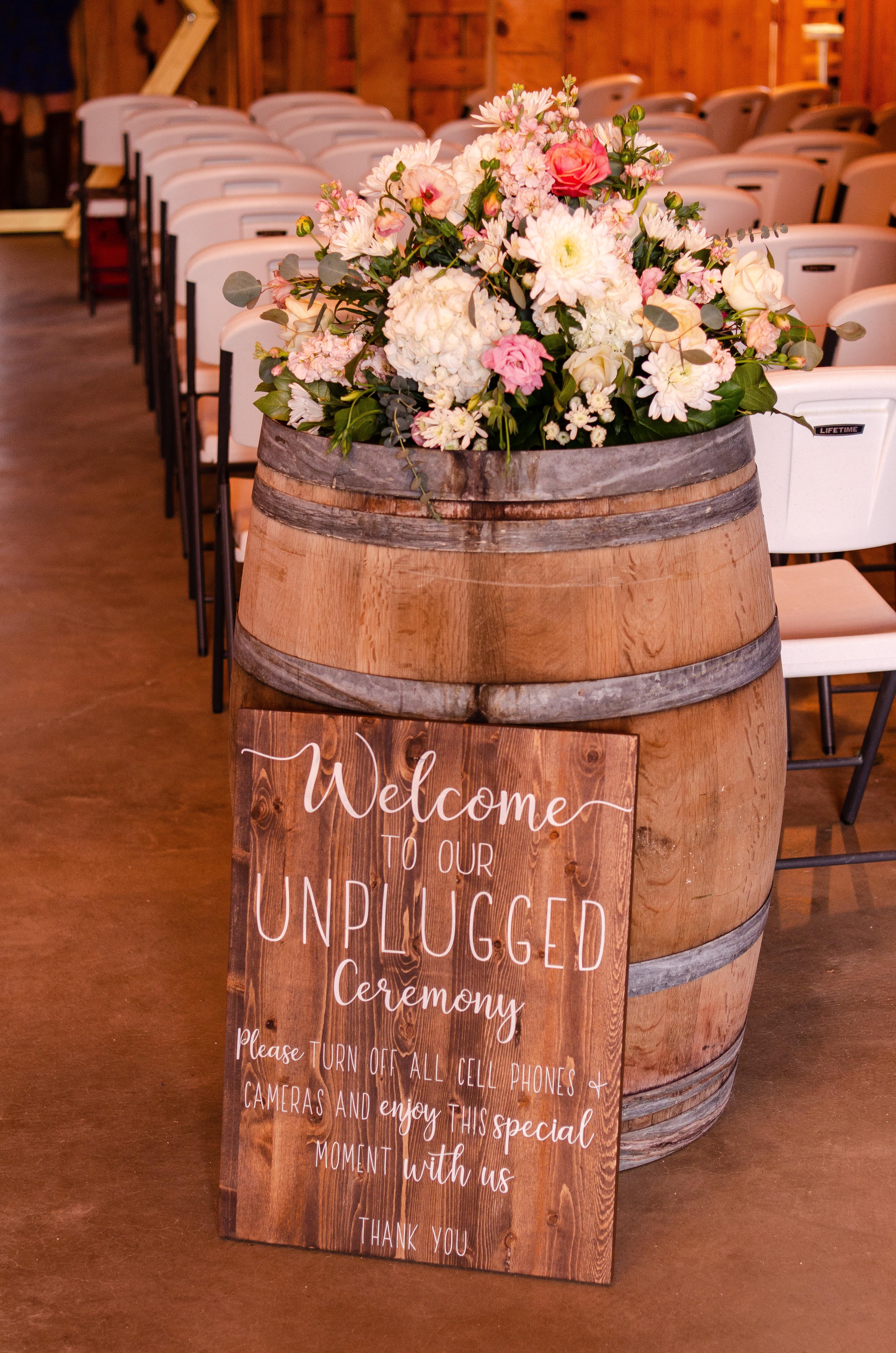 Unplugged Ceremony Sign