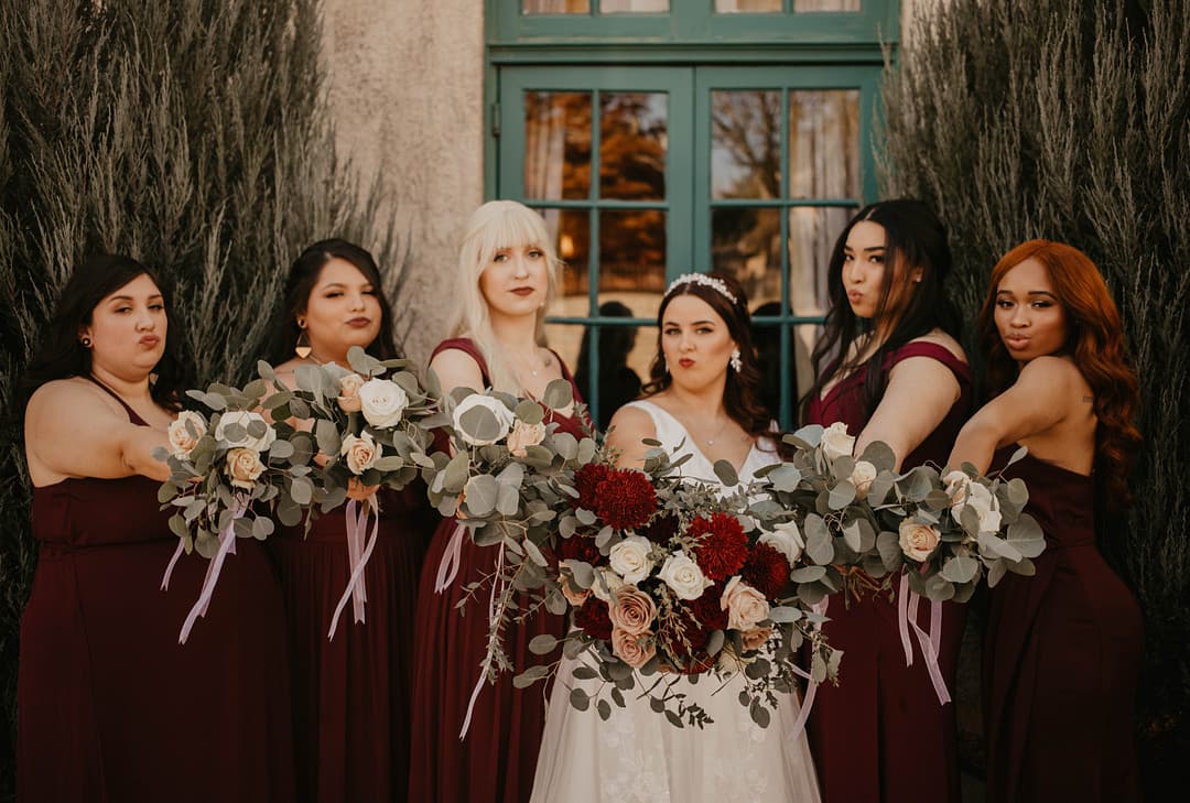 Bride and Bridesmaids