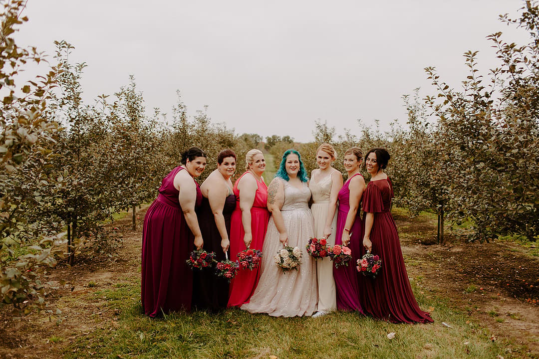 Bride and Bridesmaids