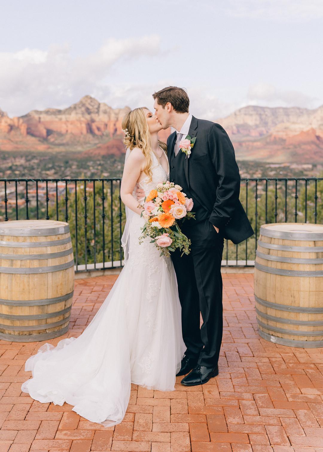 Newlyweds Kiss
