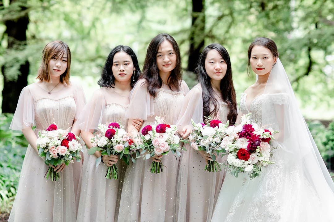 Bride and Bridesmaids