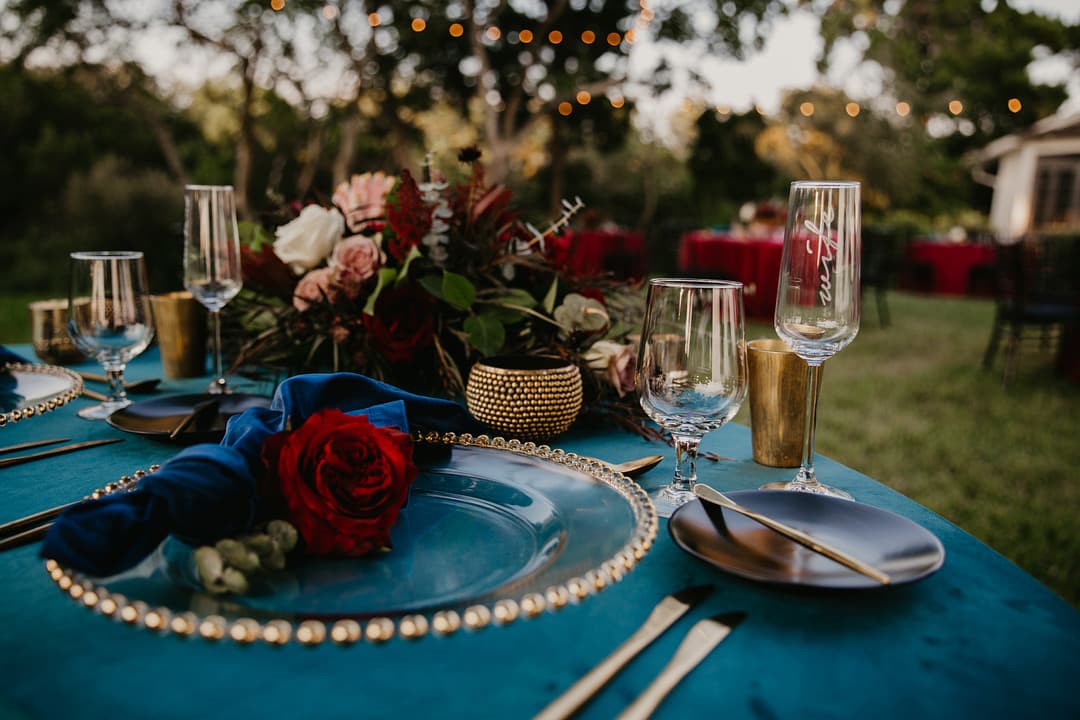 Dark and Dreamy Table Setting