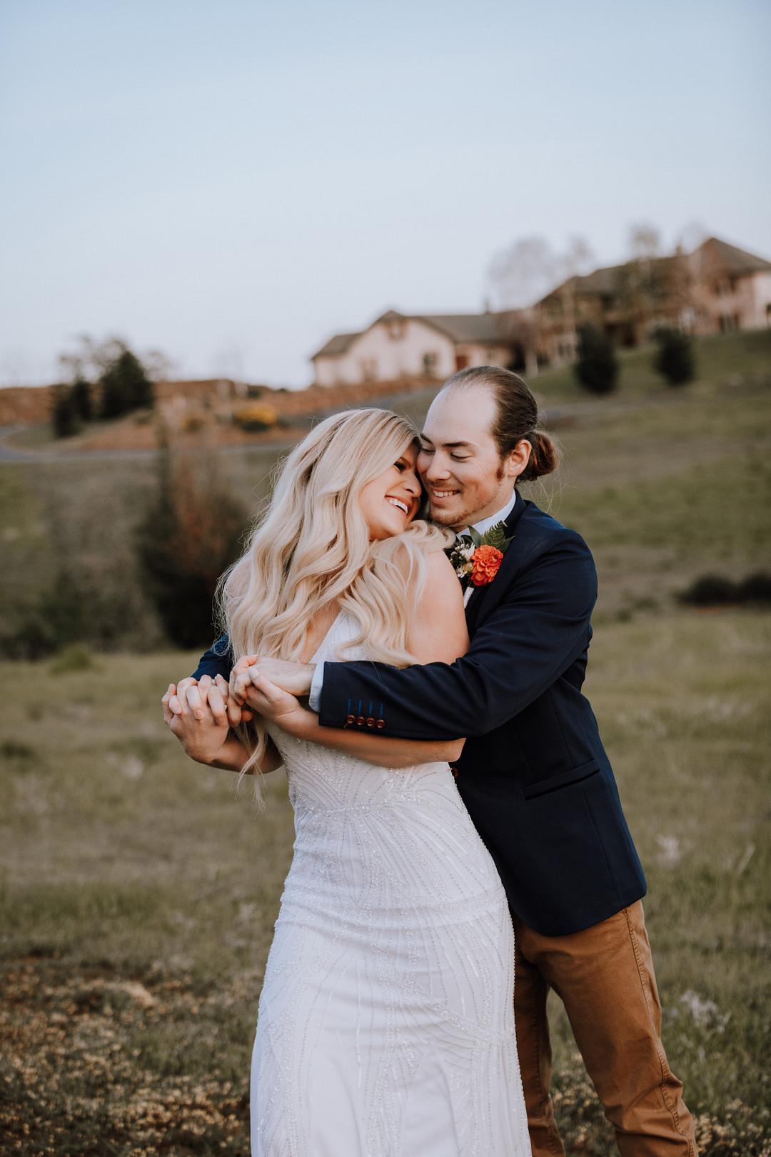 Bride and Groom Posing