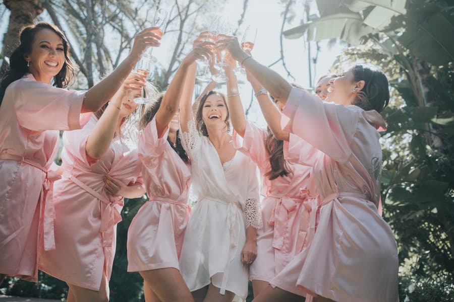 Bride and Bridesmaids