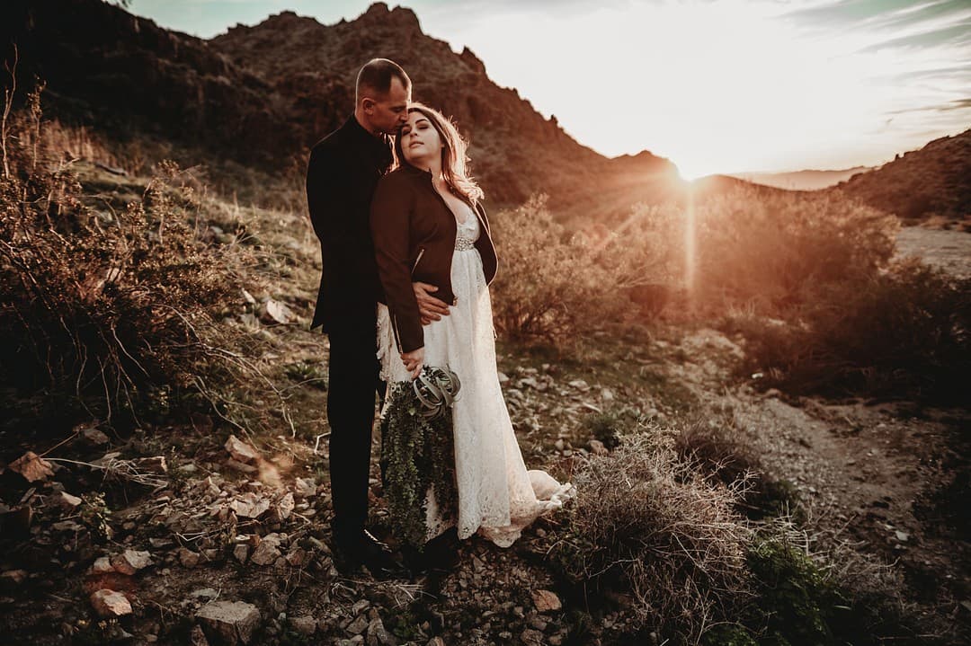 Elopement in the Desert in Fort Mohave by Ashley Maura