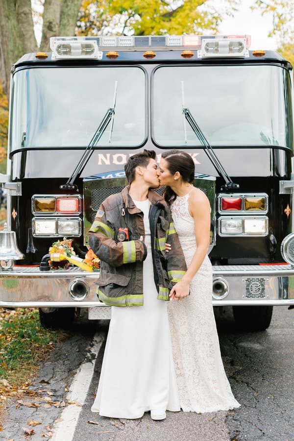 Backyard same sex wedding in Norfolk by Amanda Scaff