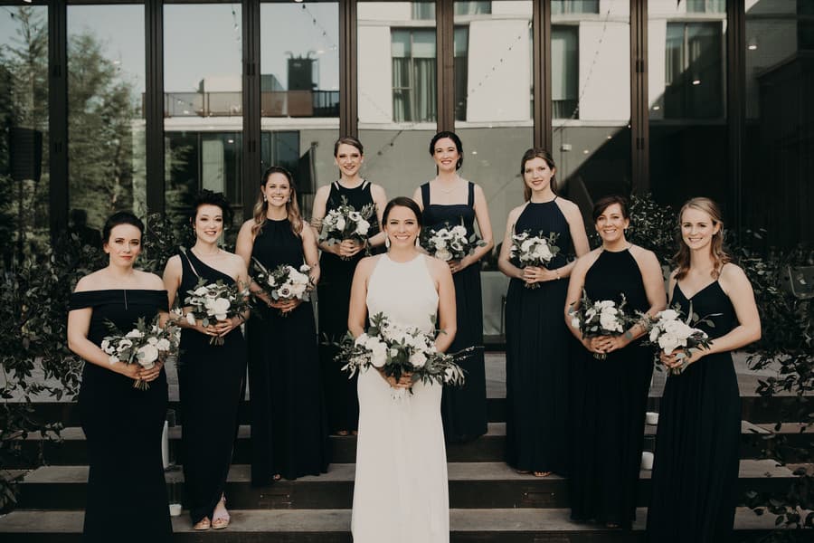Bride and Bridesmaids