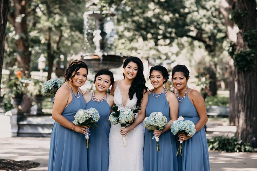Bride and Bridesmaids