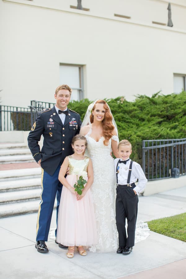 Newlyweds with Flower Girl and Ring Bearer