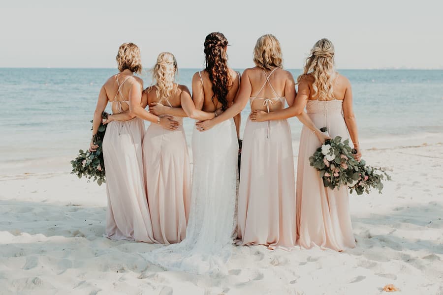 Bride and Bridesmaids