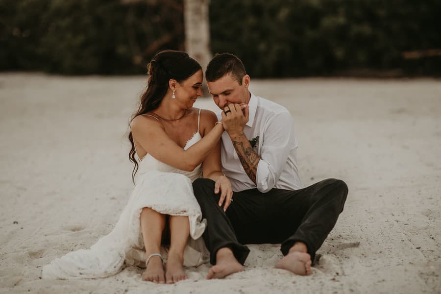 Beach Wedding in Cancun by Shannon Rock