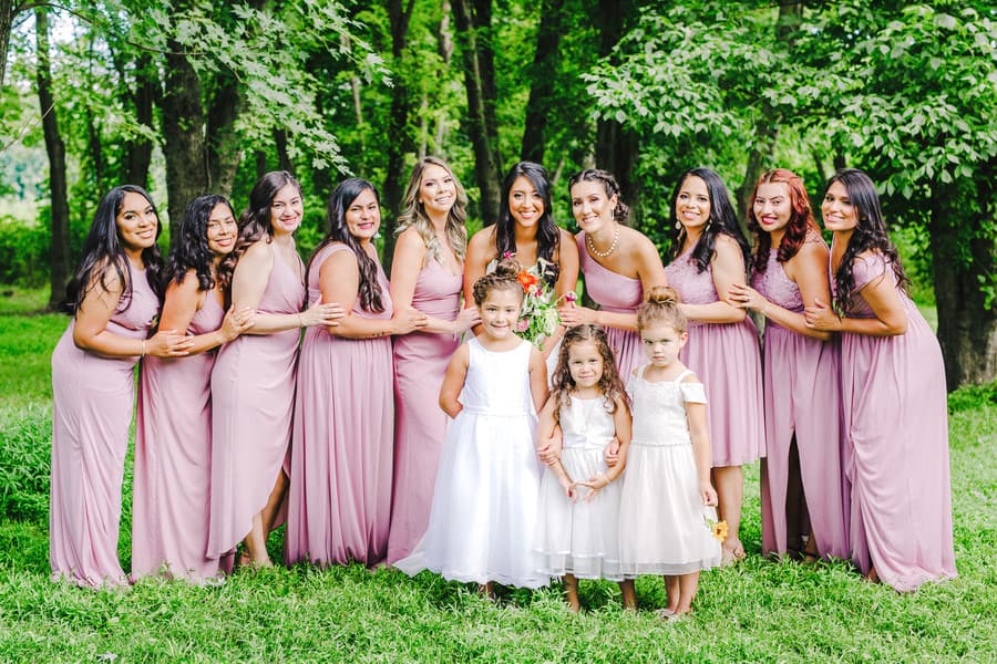 Bride and Bridesmaids