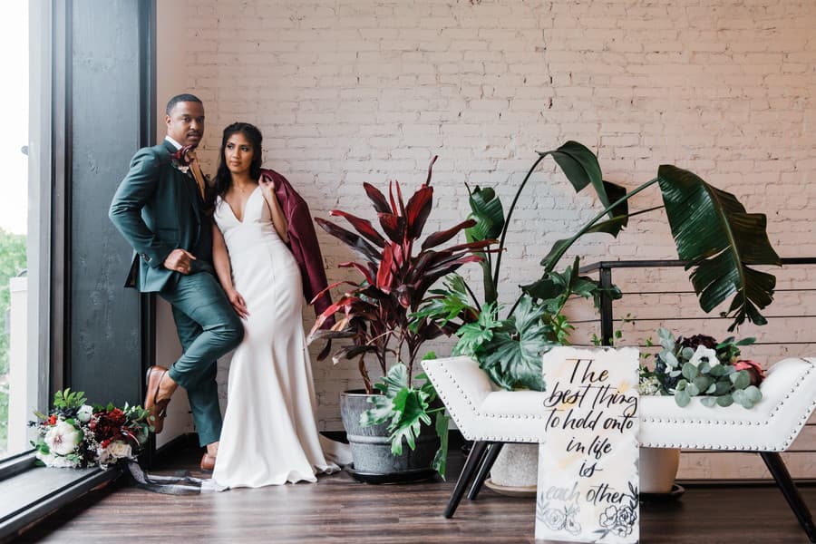 Ruby, Emerald and Gold Wedding in Baltimore by Megan Pitts
