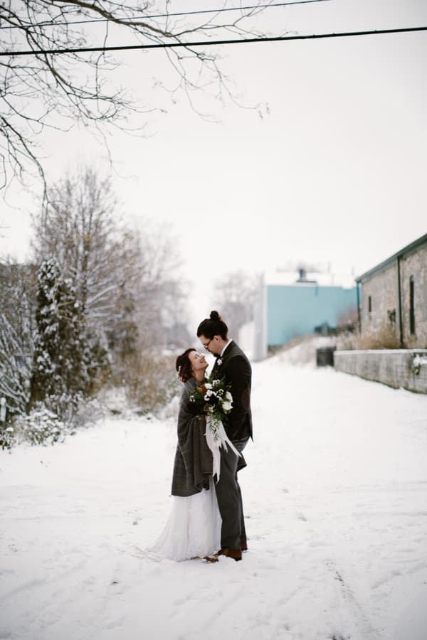 Industrial Chic Winter Wedding in Lansing by Jacob Fink