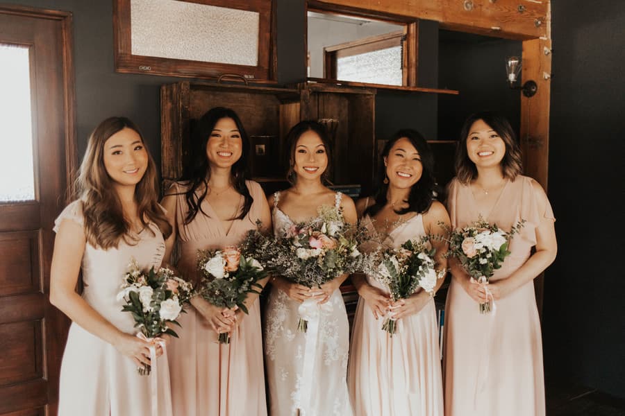 Bride and Bridesmaids