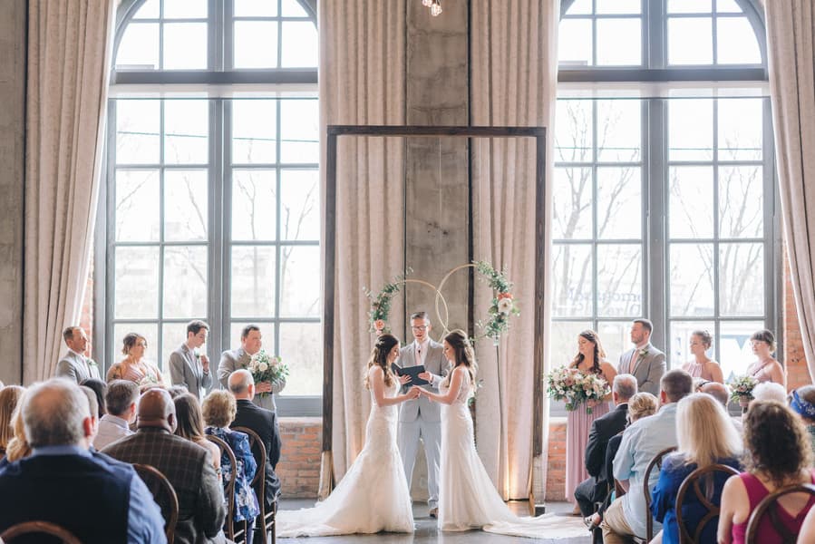 New Mrs. & Mrs. Tie the Knot