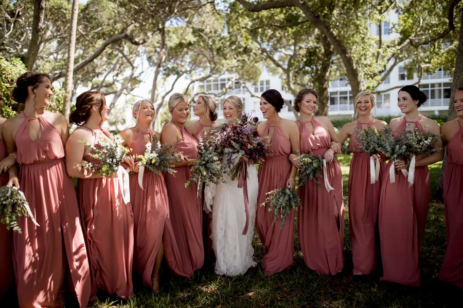 Bride and Bridesmaids