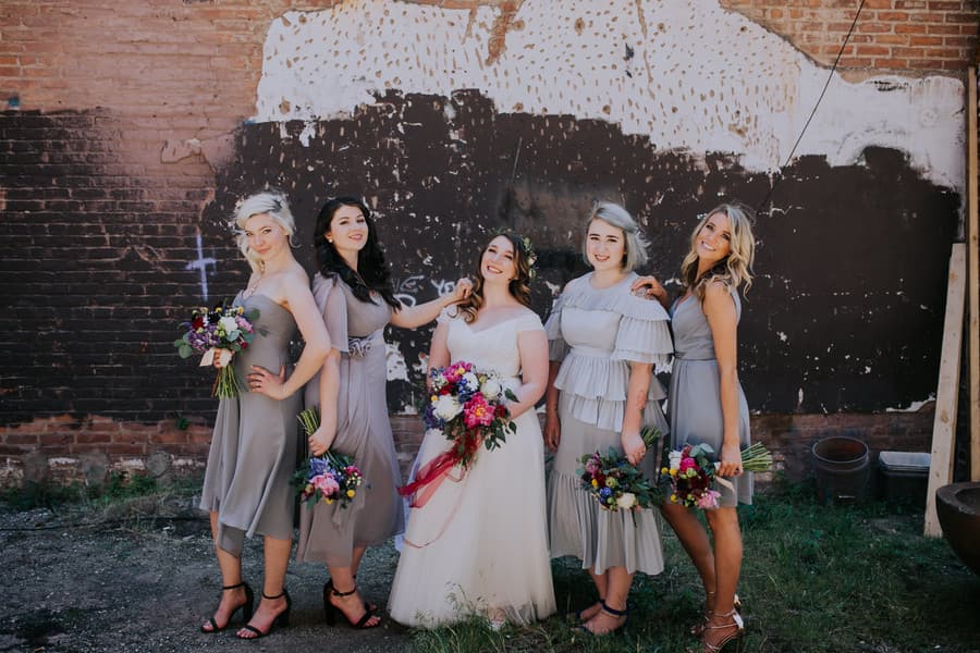 Bride and Bridesmaids