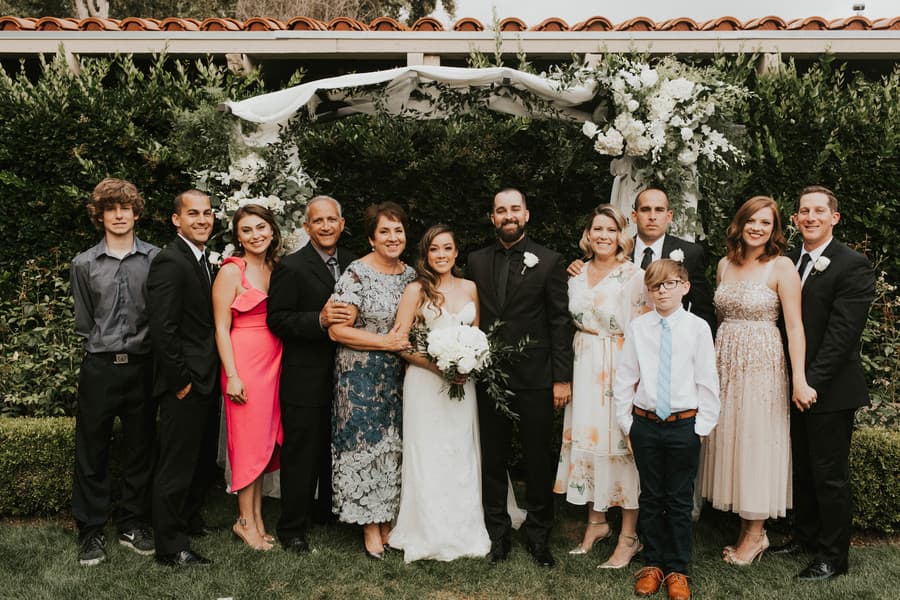 Newlyweds with Family
