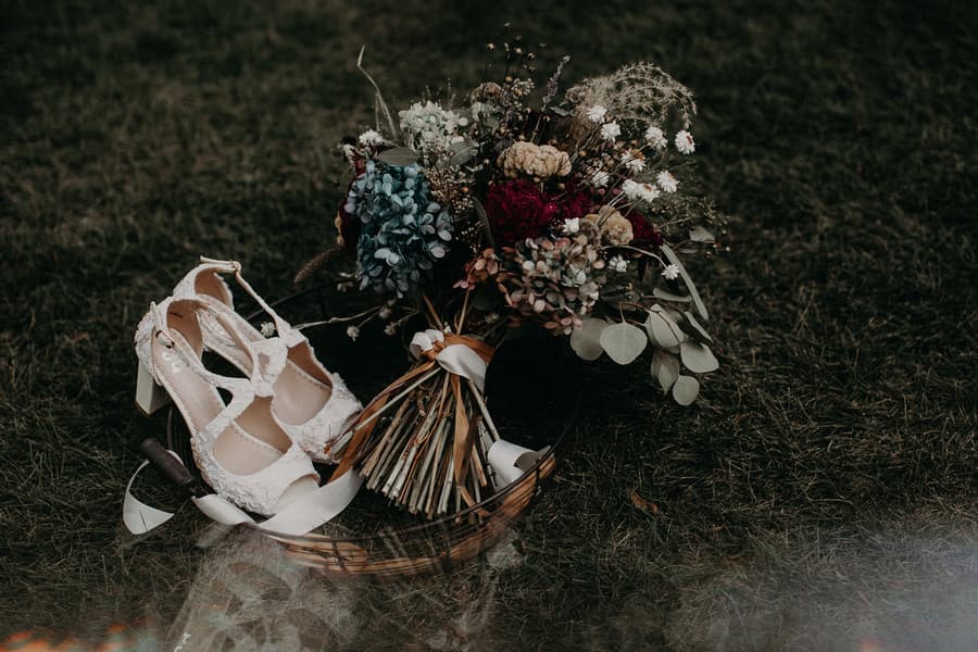 Shoes and Bouquet