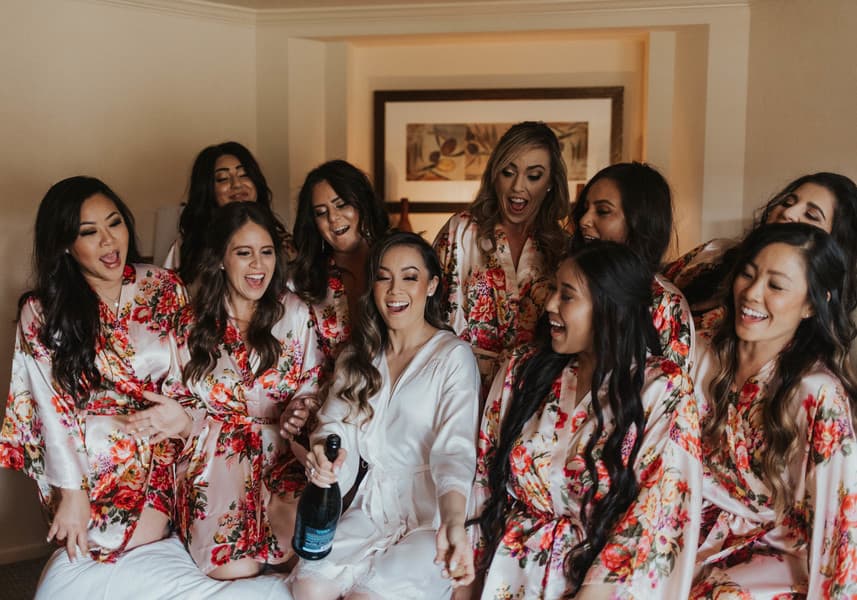 Bride and Bridesmaids