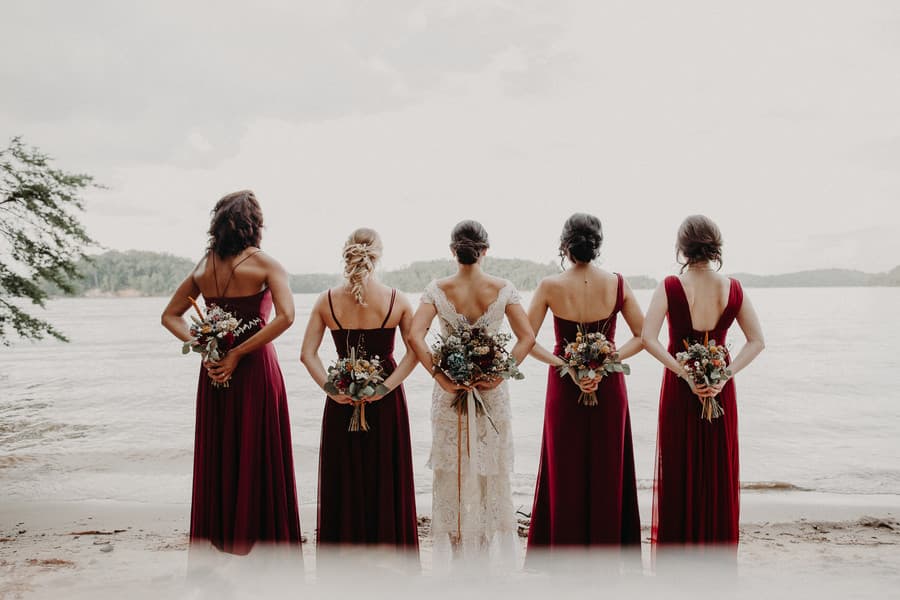 Bride and Bridesmaids