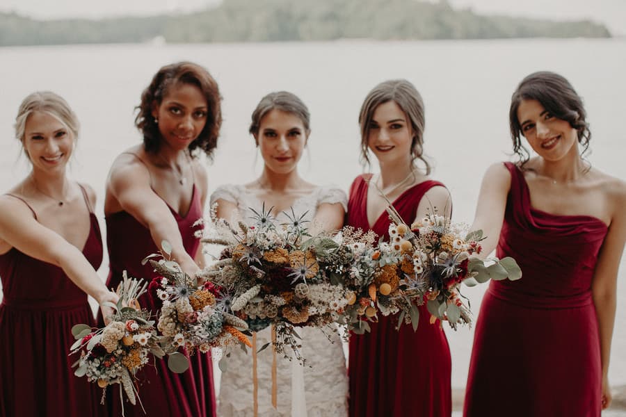 Bride and Bridesmaids