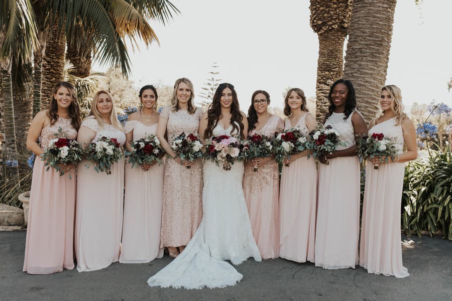 Bride and Bridesmaids