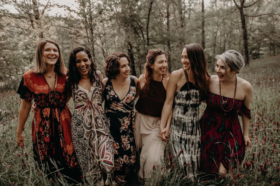 Bride and Bridesmaids