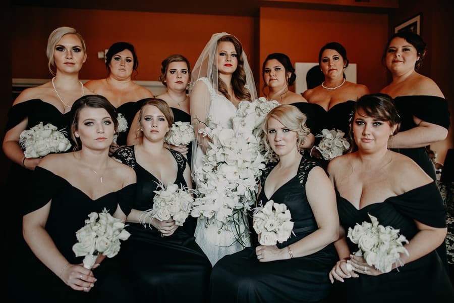 Bride and Bridesmaids