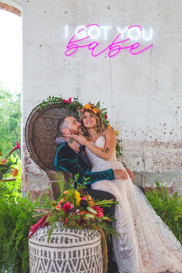 Colorful Tropical Bohemian Wedding in Hickory by Alisha Croghan