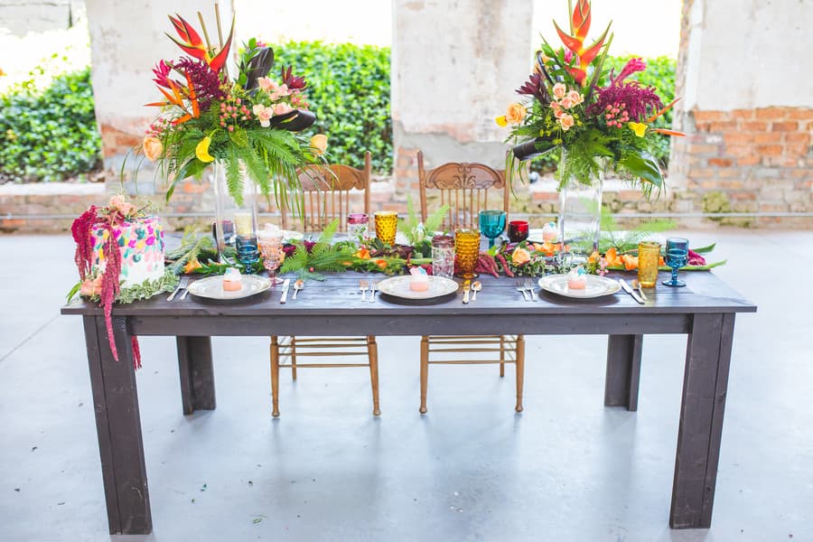 Colorful Tropical Bohemian Wedding in Hickory by Alisha Croghan photo 5