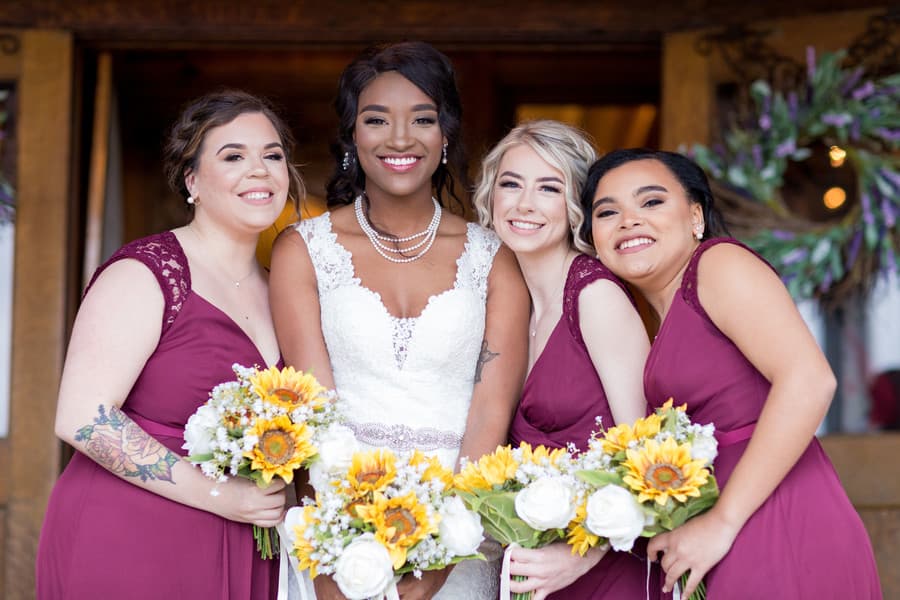 Bride and Bridesmaids