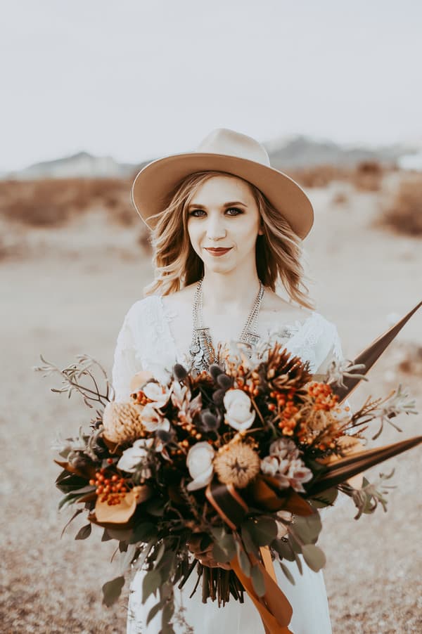 Styled Bohemian Elopement In Nipton by Jamie Yacksyzn photo 5