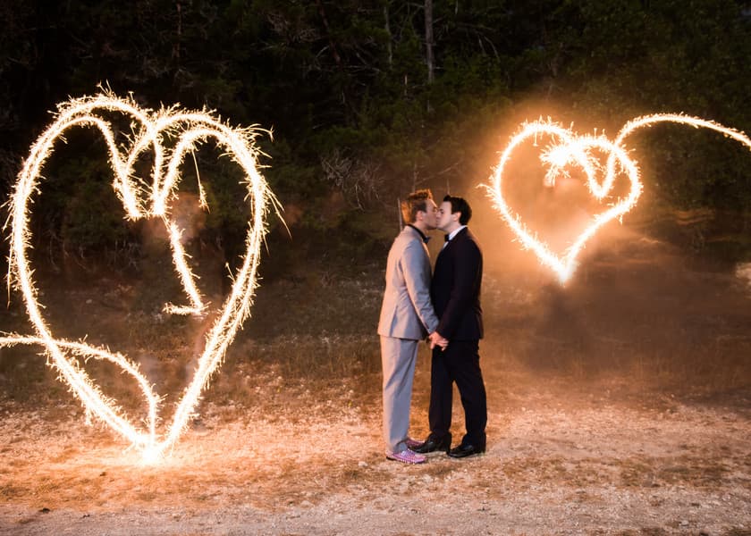 Rainbow Wedding in Boerne by Shelly Beck