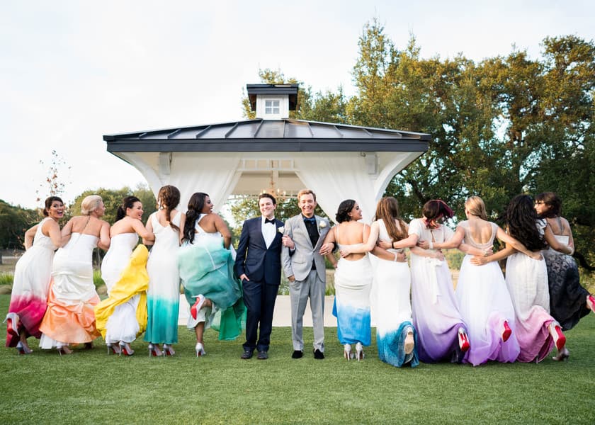 Grooms with Bridesmaids