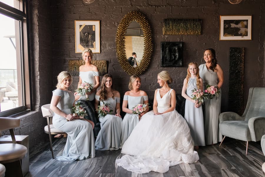Bride and Bridesmaids