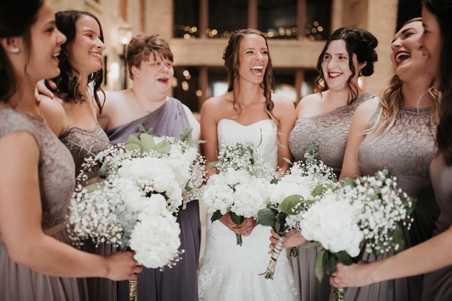 Bride and Bridesmaids