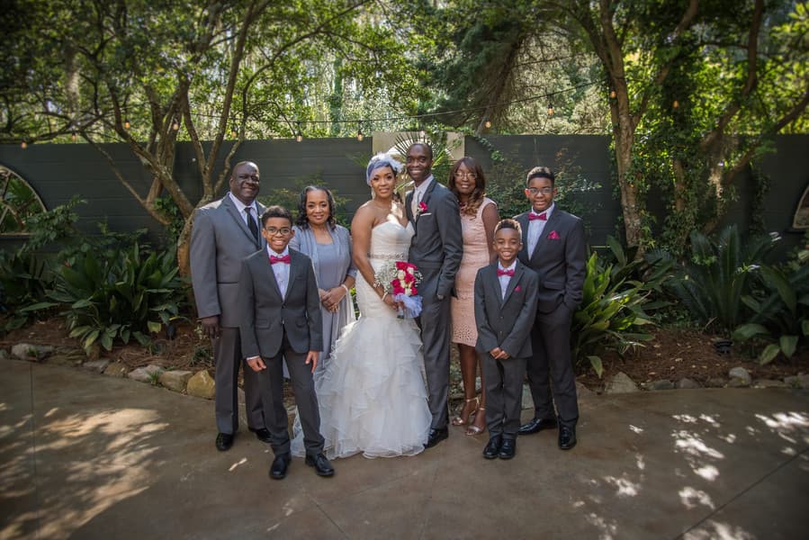 Newlyweds with Family