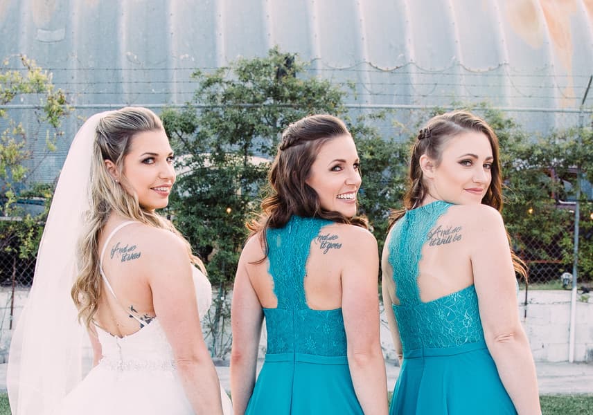 Bride and Bridesmaids