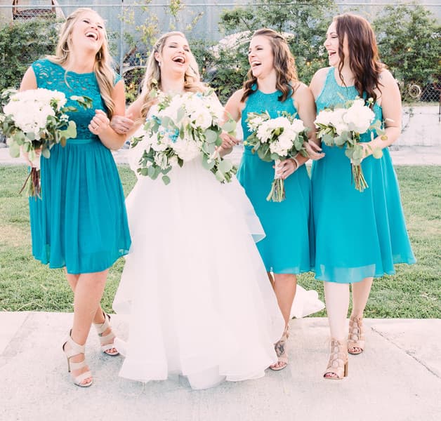 Bride and Bridesmaids