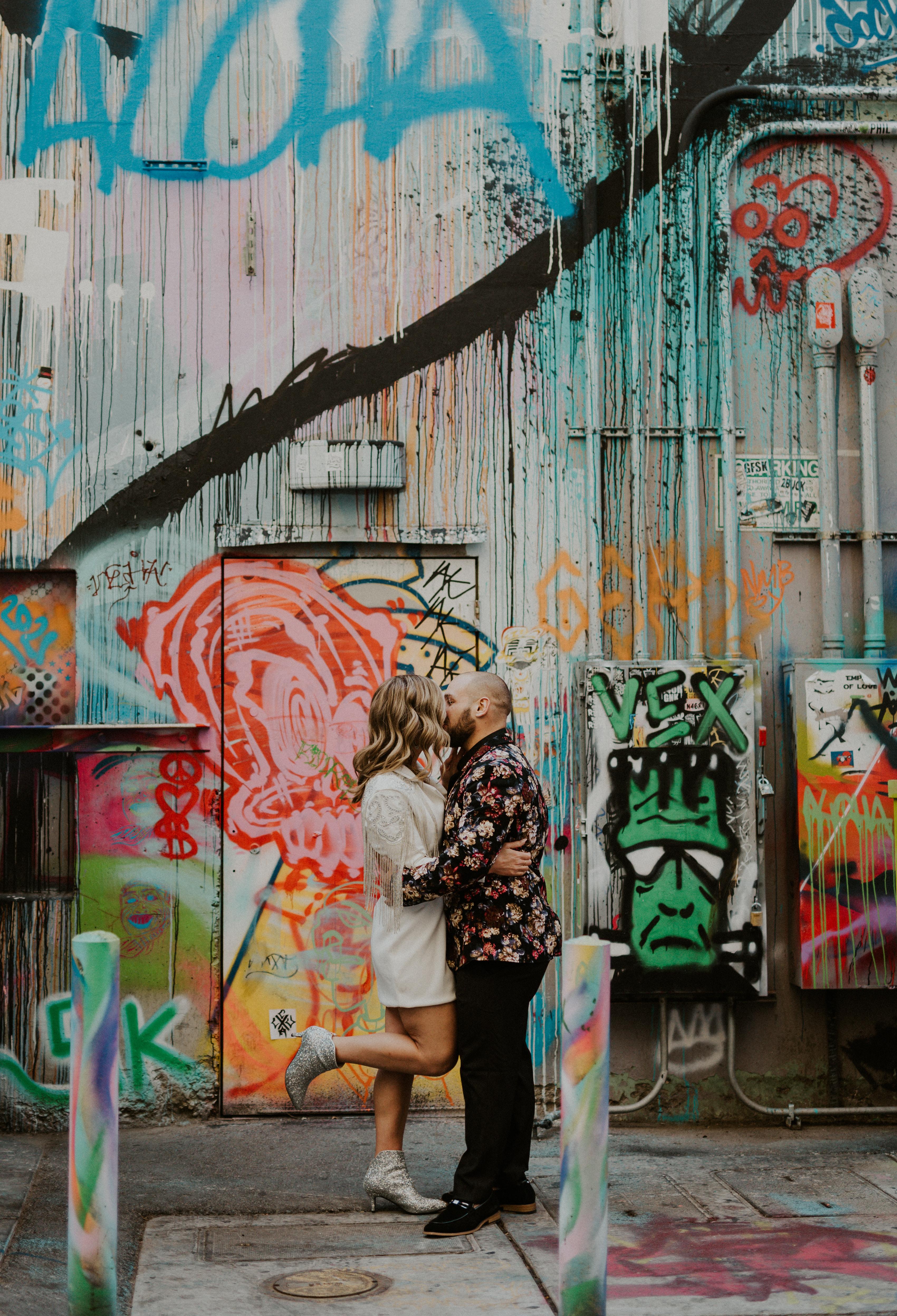 An Eclectic Engagement Photo Session at the Iconic Neon Museum & Downtown Las Vegas photo 3