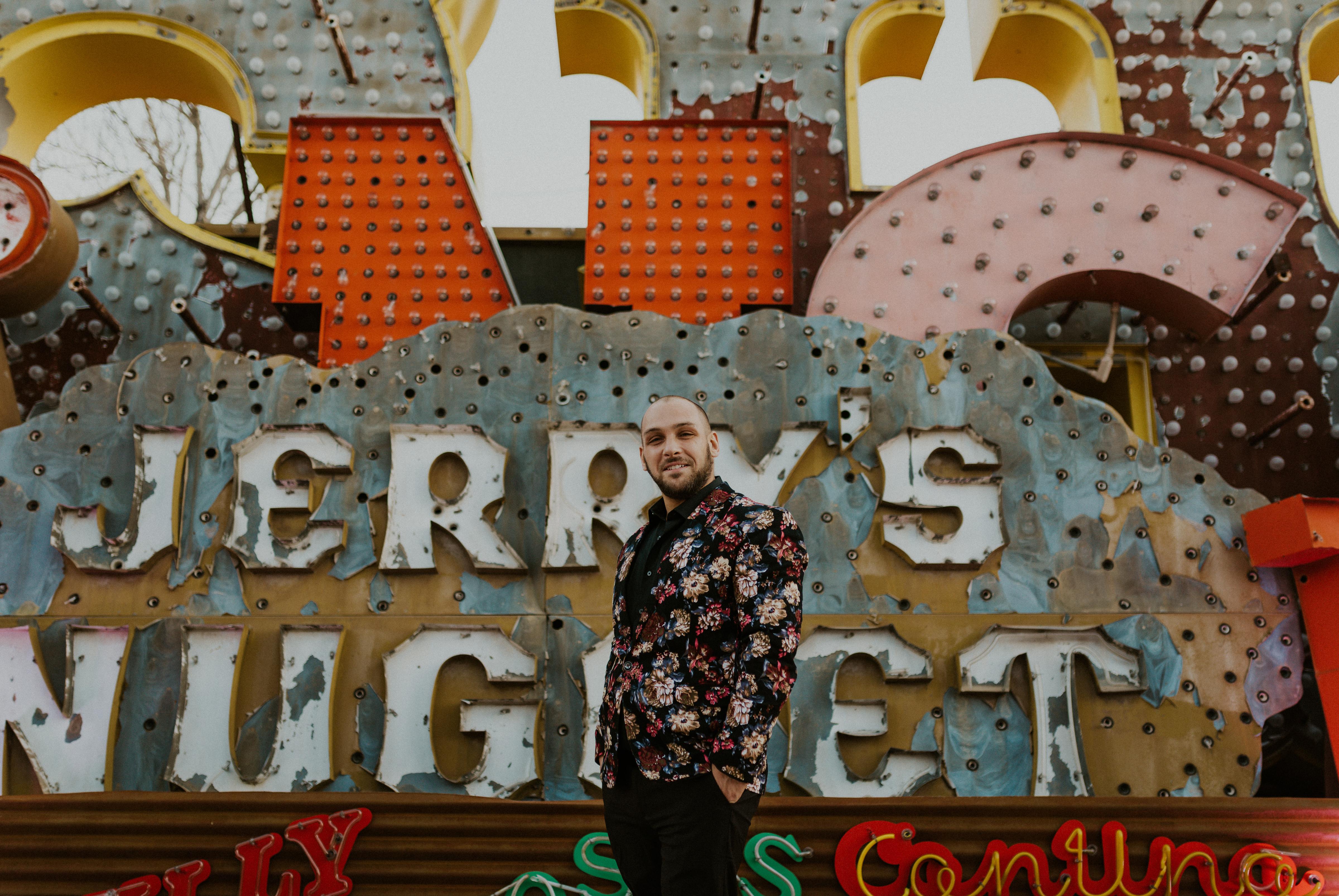 Eclectic Engagement Photo Session at the Iconic Neon Museum & Downtown Las Vegas 1