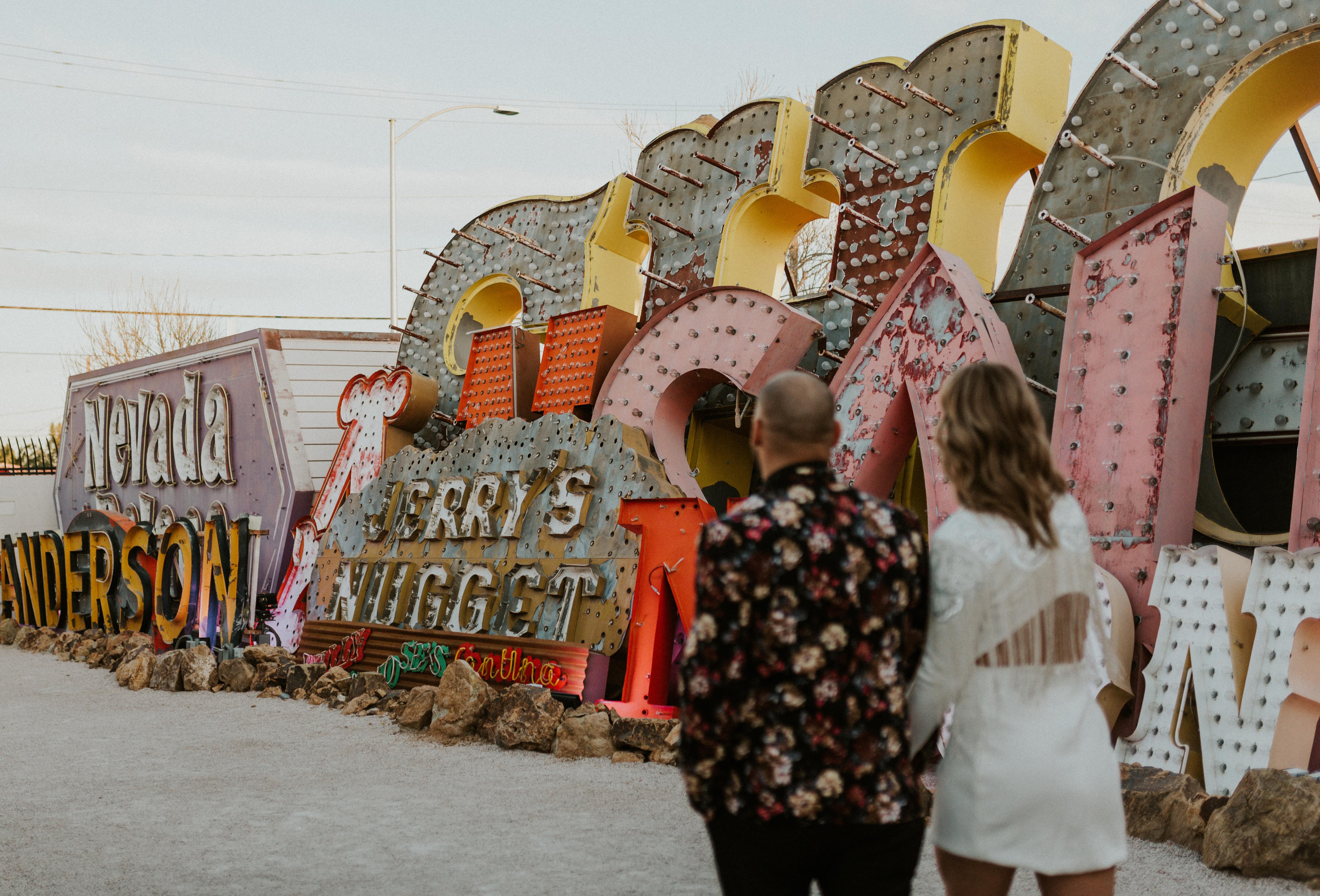 Eclectic Engagement Photo Session at the Iconic Neon Museum & Downtown Las Vegas 4