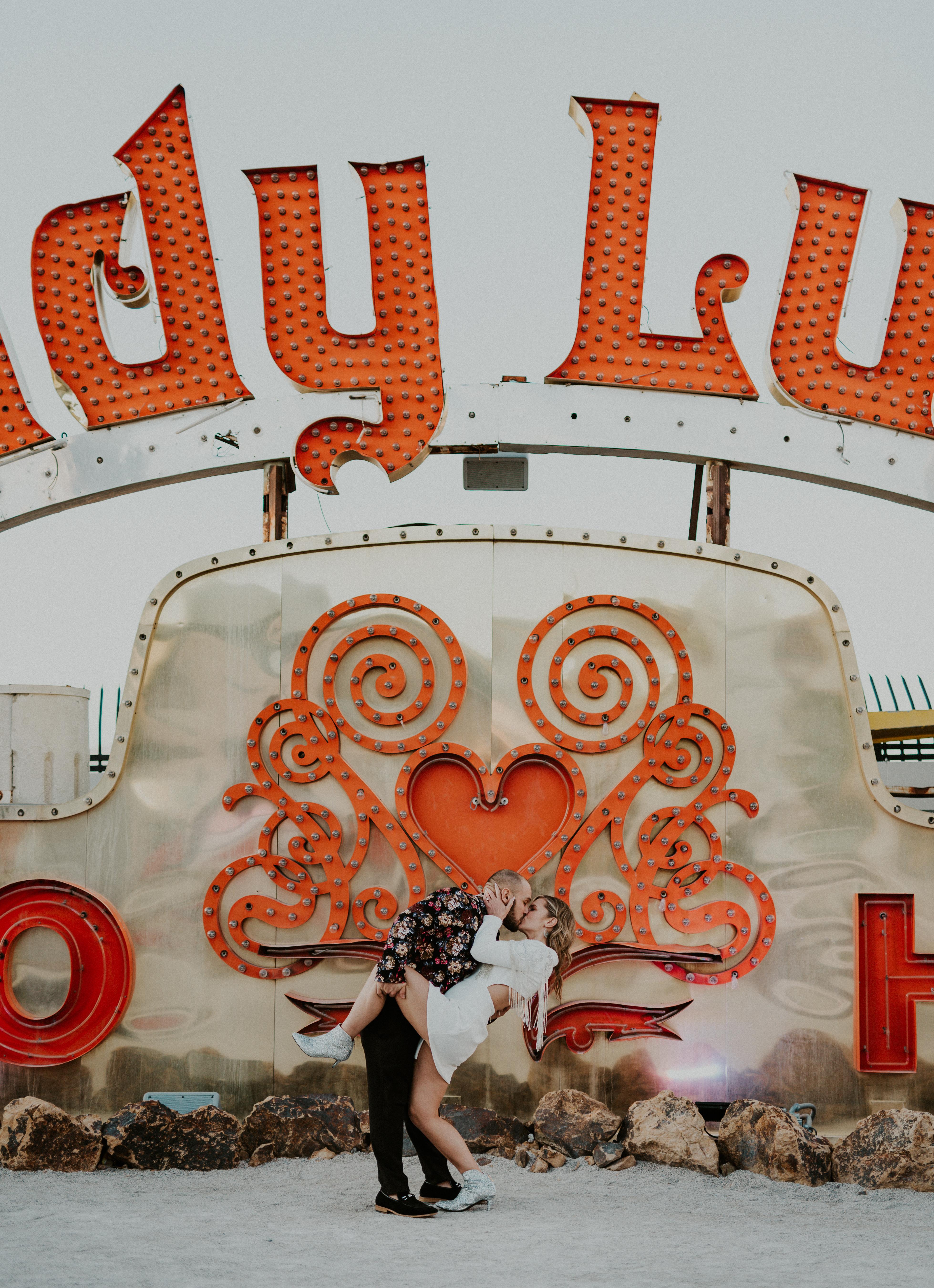 An Eclectic Engagement Photo Session at the Iconic Neon Museum & Downtown Las Vegas