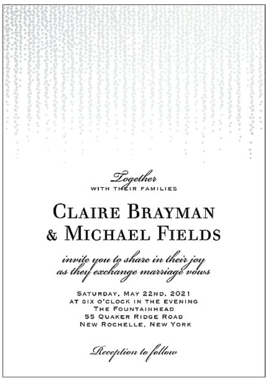 Chandelier Wedding Invitation