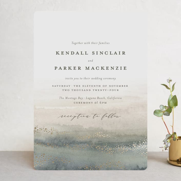 Foil Pressed Wedding Invitation